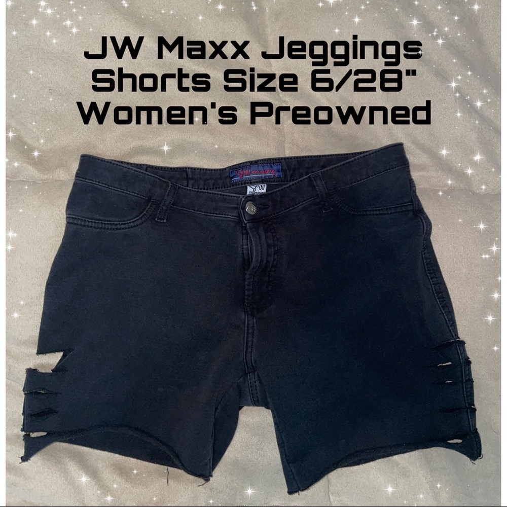 JW Maxx Jeggings Shorts Size 6/28” Women’s Black
